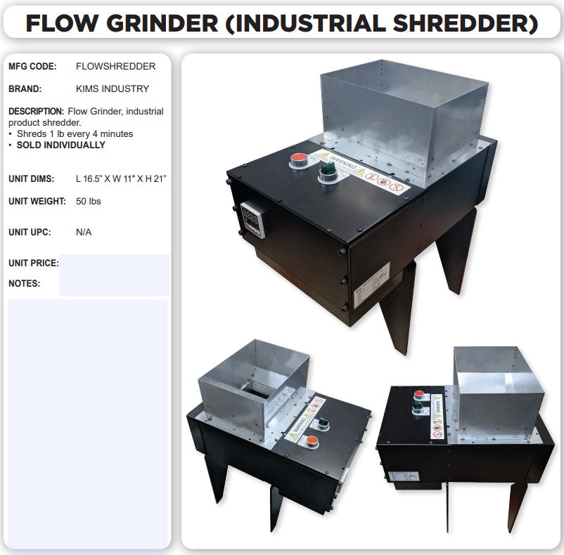 The Flow Shredder  Industrial Herb Shredder - High Mountain Imports
