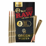 RAW Black King Size Cones - Green Blazer