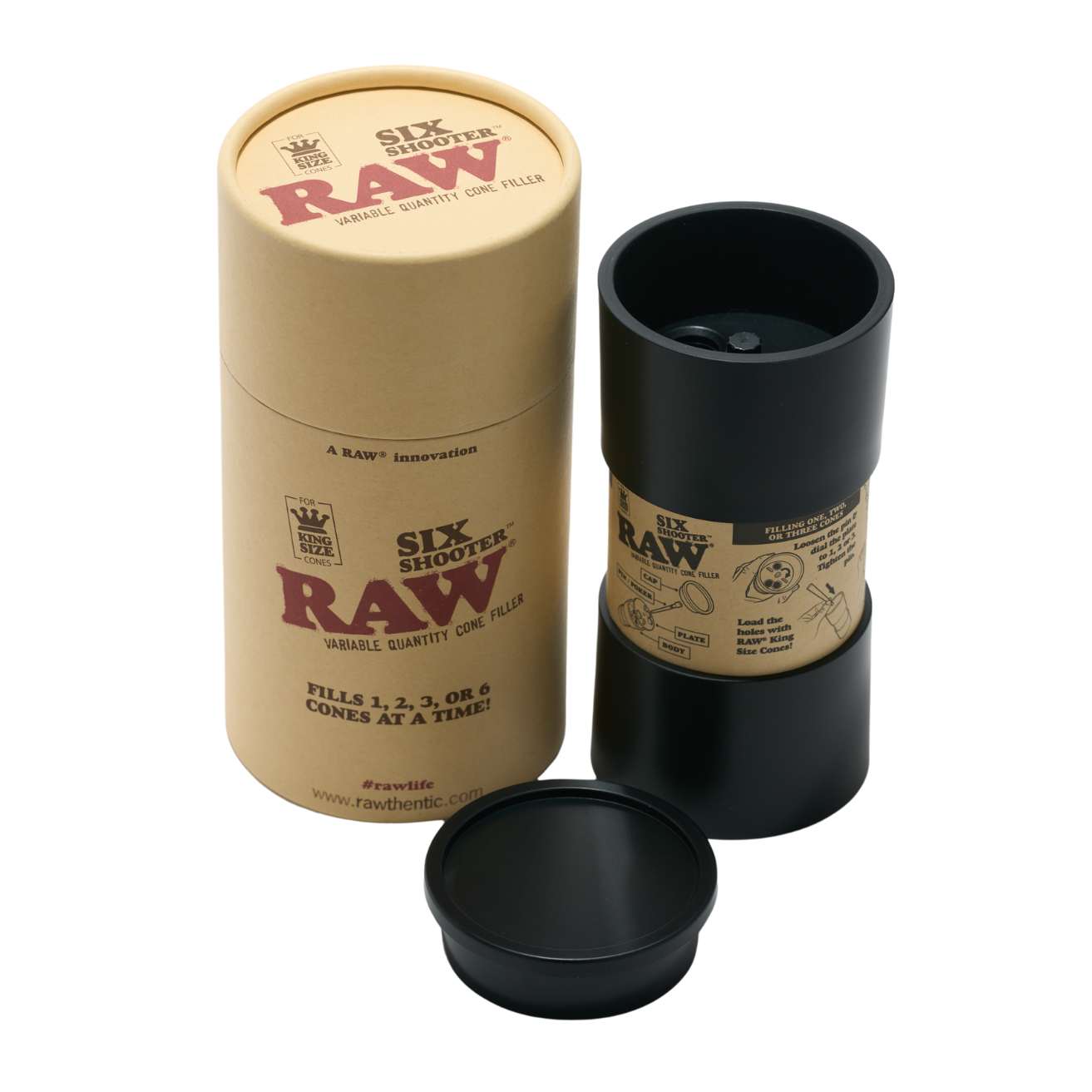 container beside raw six shooter king size