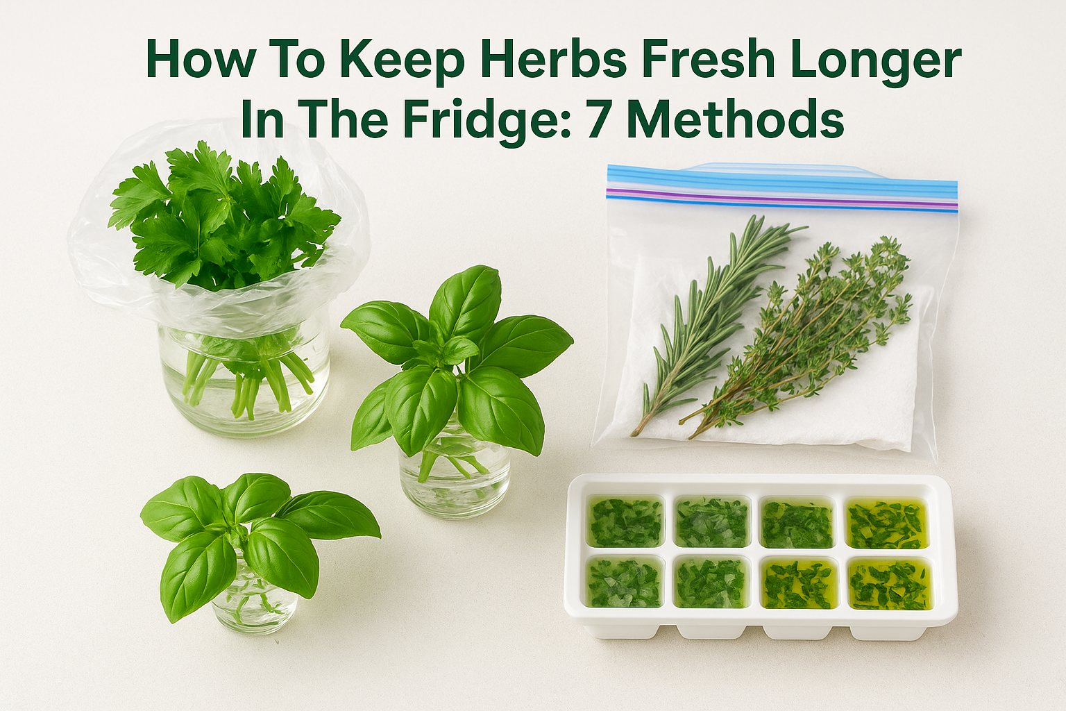 How To Keep Herbs Fresh Longer In The Fridge: 7 Methods