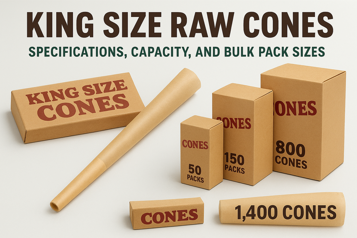 King Size RAW Cones: Specs, Capacity, and Bulk Pack Sizes