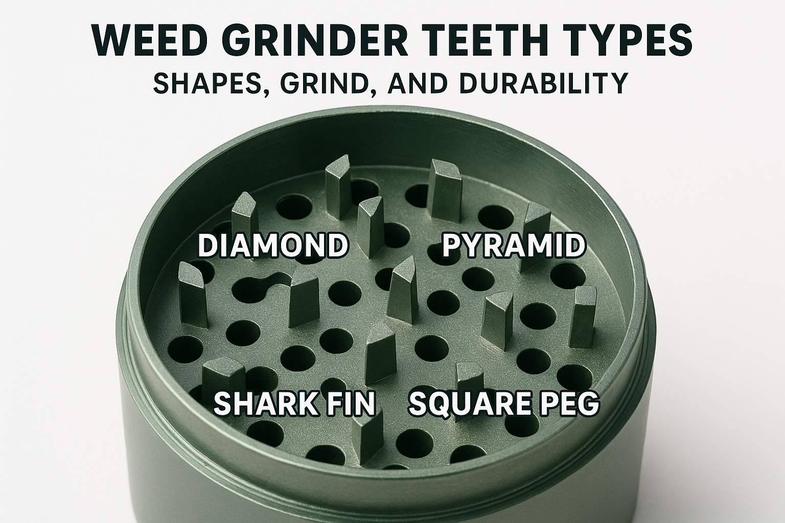 Weed Grinder Teeth Types: Shapes, Grind, And Durability