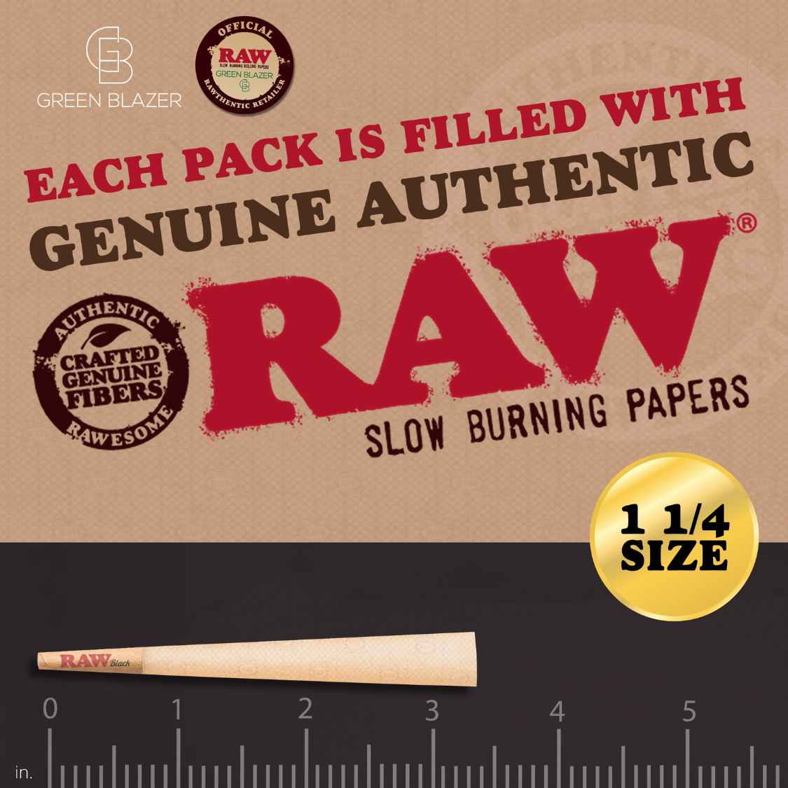 RAW Black Cones - 1 1/4