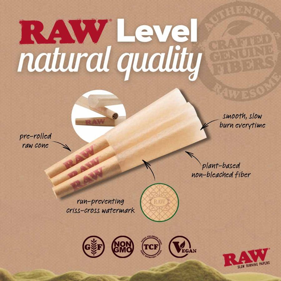 RAW Dogwalker Mini Pre Roll Cones - Green Blazer