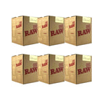 Six boxes of RAW Ethereal Cones 500 count on a white background