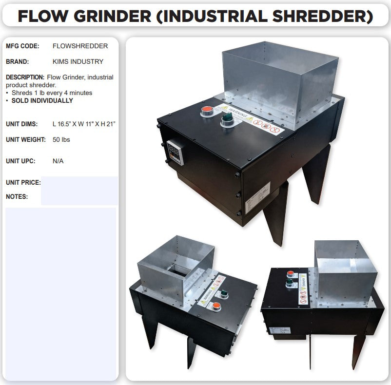 RAW Flow Shredder | Industrial Herb Grinder for Commercial Cannabis Production