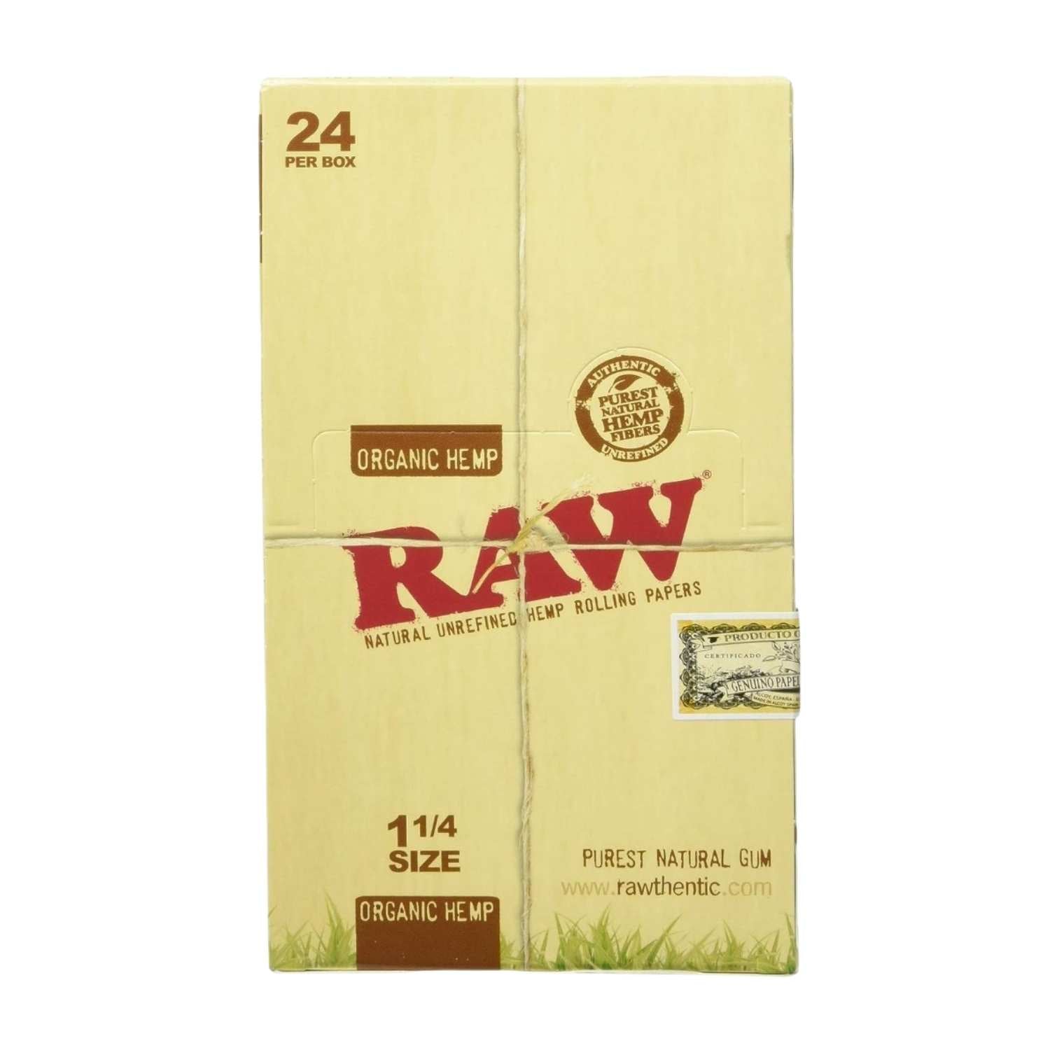 RAW Organic Hemp Rolling Papers, 1-1/4 Size - Green Blazer