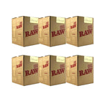 Six boxes of RAW Ethereal Cones 500 count on a white background