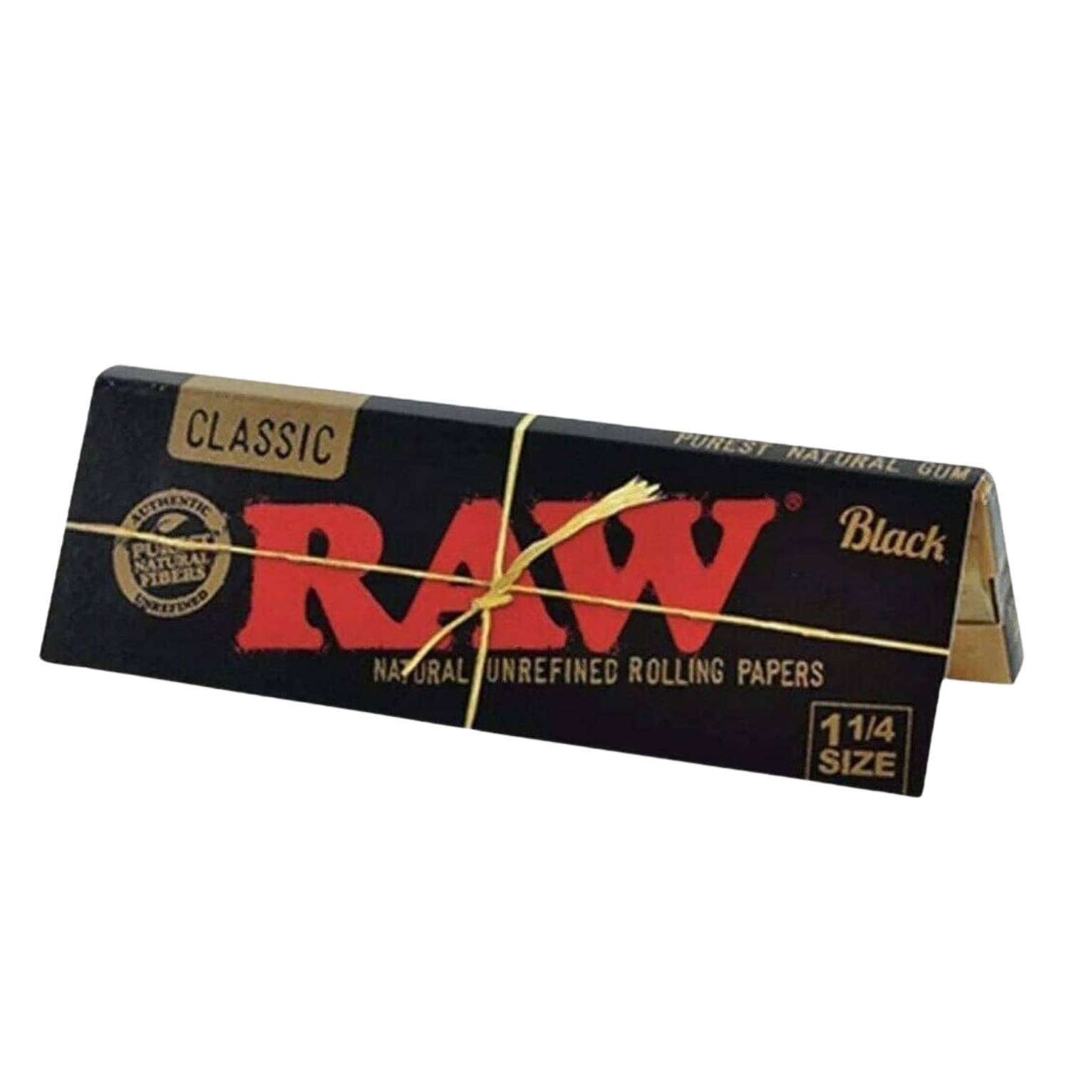 RAW Rolling Papers, Classic Black 1-1/4 Size, 79mm