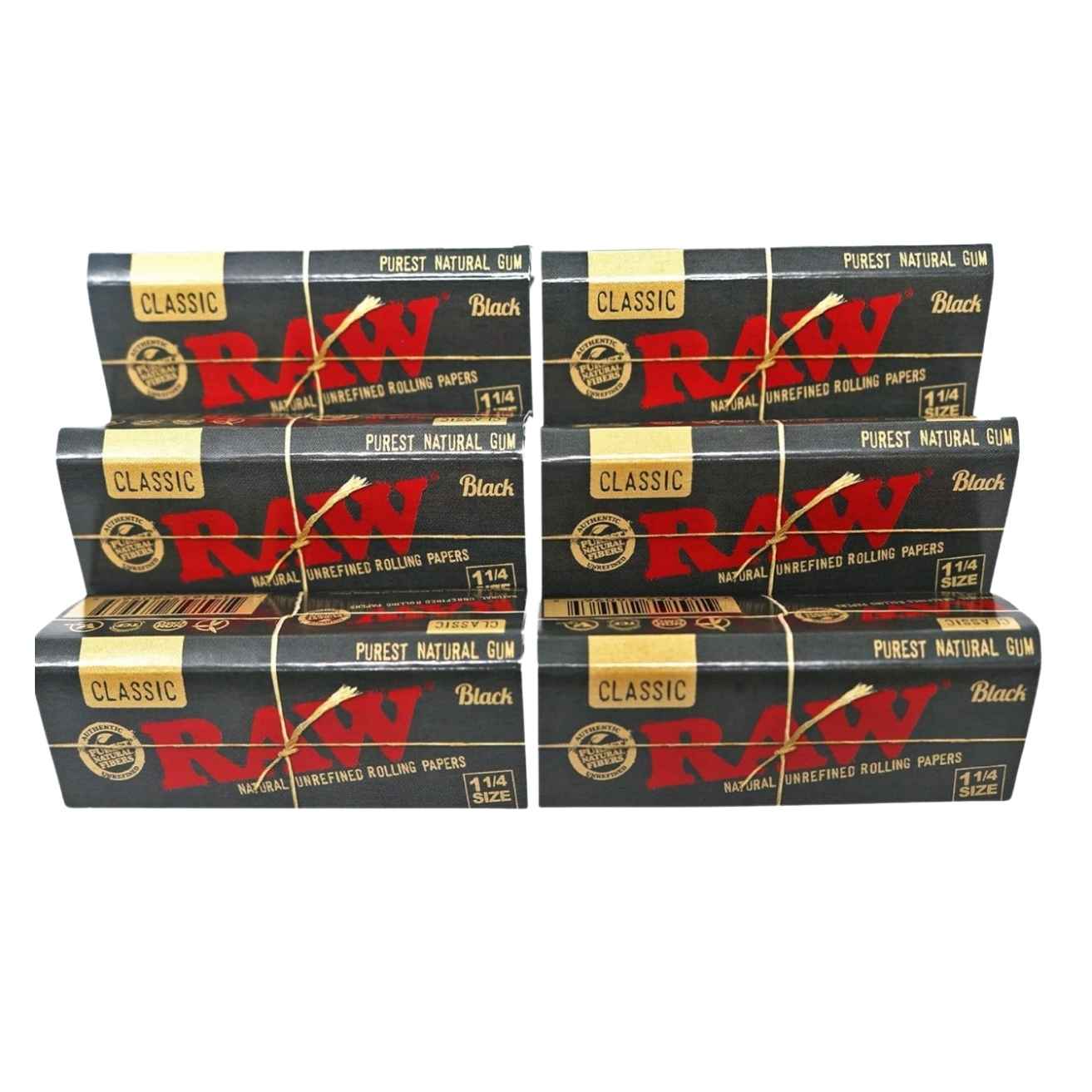 RAW Rolling Papers, Classic Black 1-1/4 Size, 79mm