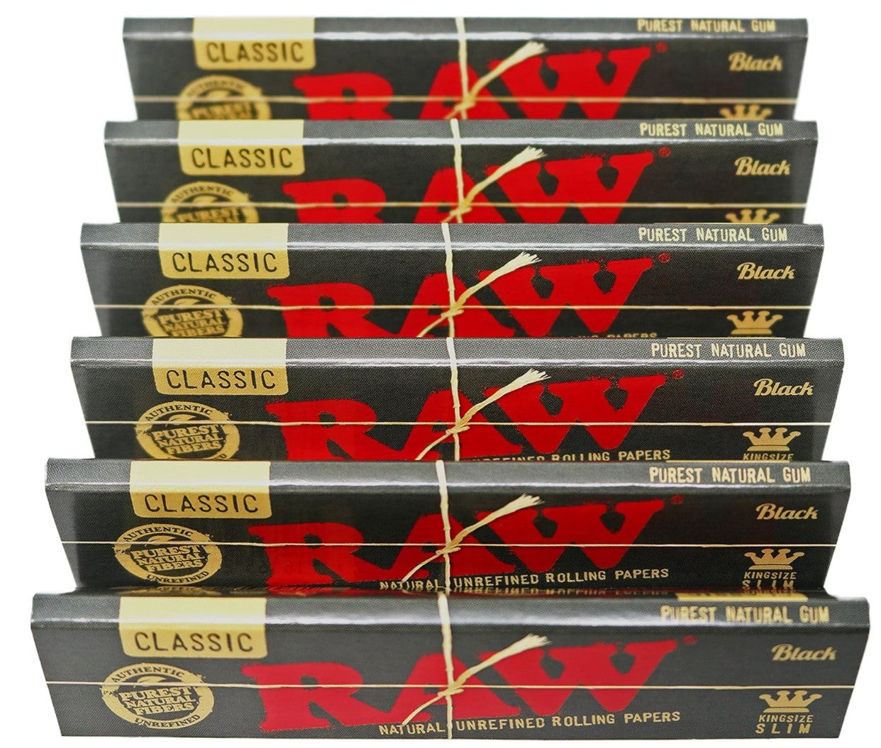 RAW Rolling Papers, Classic Black King Size Slim, 109mm