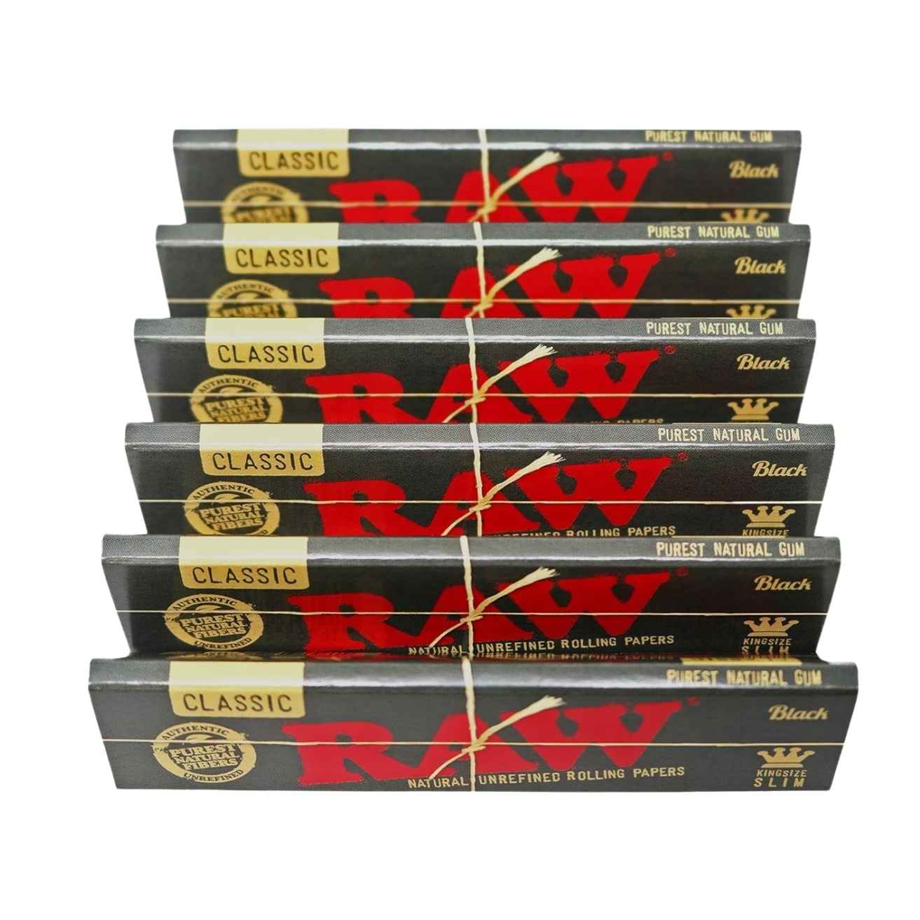 RAW Rolling Papers, Classic Black King Size Slim, 109mm