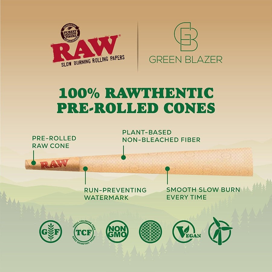  Raw Unrefined Classic 1.25 1 1/4 Size Cigarette Rolling Papers,  50 Count (Pack of 6) : Everything Else