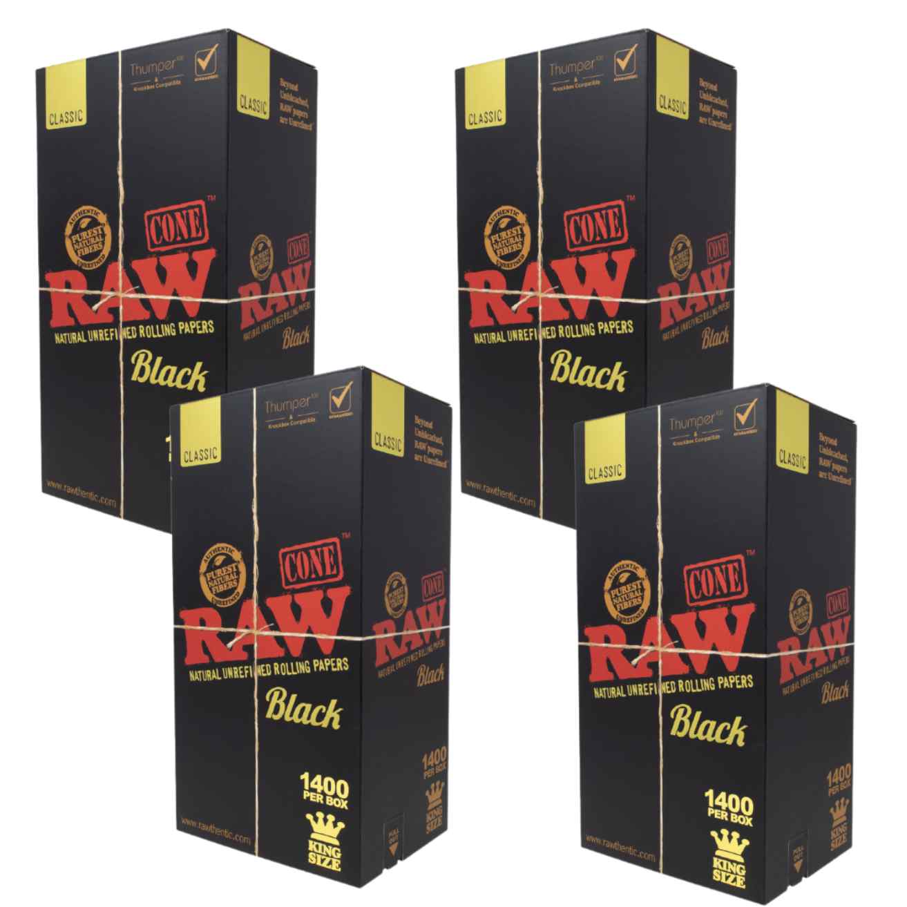 RAW Black King: Box - 1400 Cones