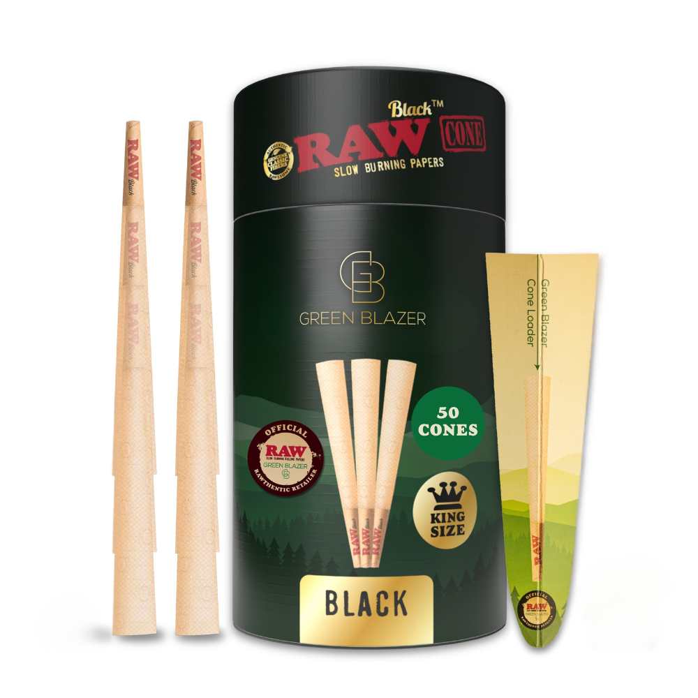 RAW Black King Size Cones