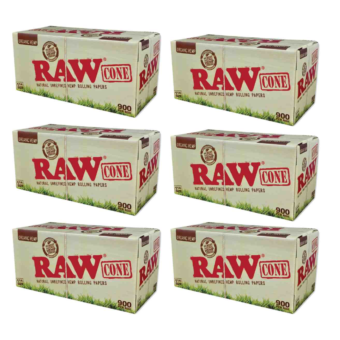 RAW Organic 1 1/4: Box - 900 Cones