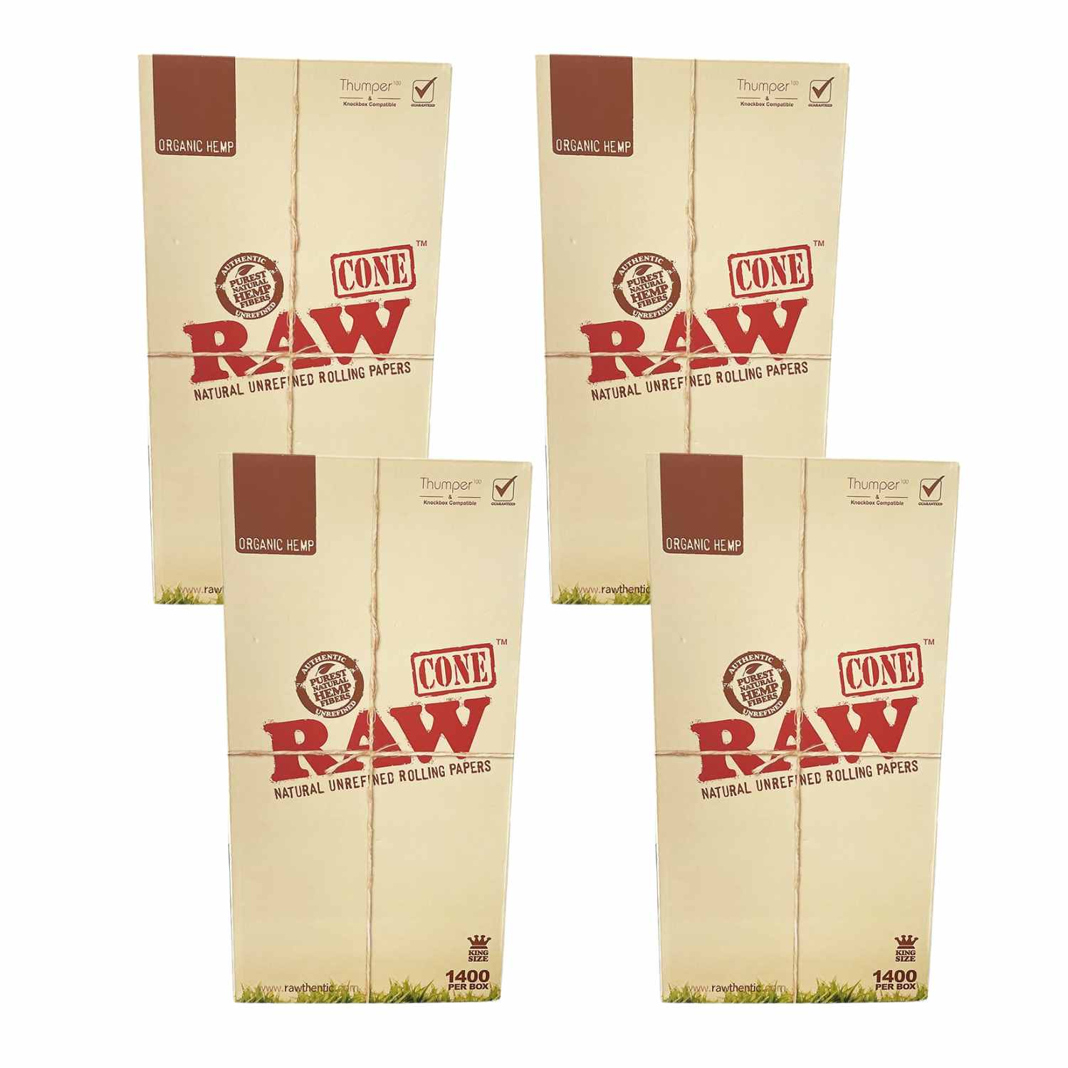 RAW Organic King Size: 1400 Cones (Hemp)