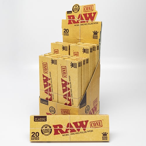 RAW Classic King Pre Rolled Cones - 20 Pack - Green Blazer