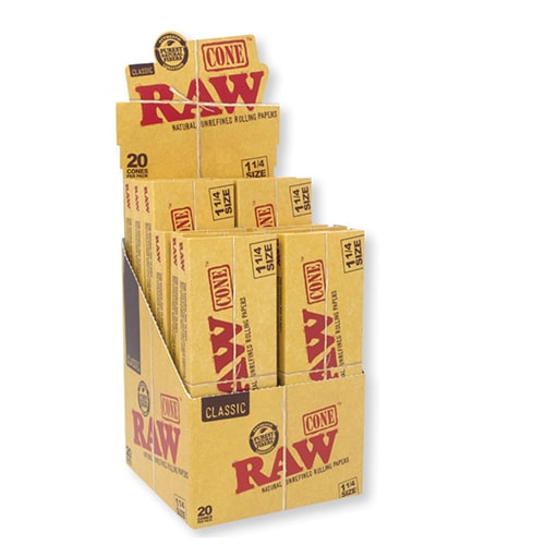 RAW Classic 1 1/4 Pre Rolled Cones - 20 Pack