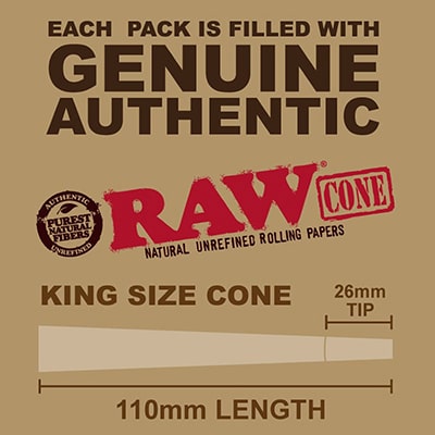 RAW Black King Size Cones